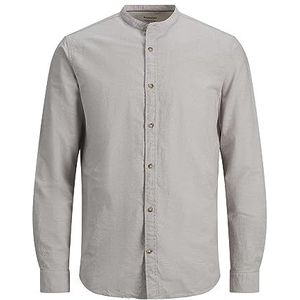 JACK & JONES heren hemd linnen, beige (Crockery/Slim Fit), L