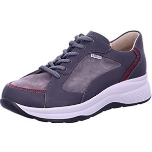 Finn Comfort Piccadilly antraciet/bordo/carbon (grijs) - veterschoen met losse voering - damesschoenen comfortabele veterschoenen, grijs, leer (roxy/luuna/velours), grijs, 40 EU