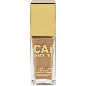 Cai Para Mi Natural Radiant Foundation, Medium To Full Coverage, Long Lasting, Evens Skin Complexion, Cruelty Free, Shade Tan, 33ml