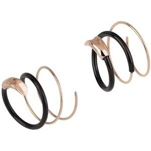 Breil - Wrap Collection - Oorbellen - Rosé en Zwart - Roestvrij Staal