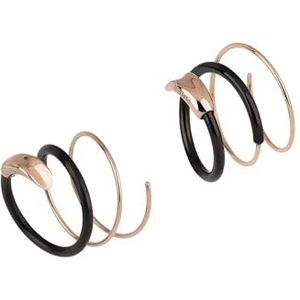 Breil - Wrap Collection - Oorbellen - Rosé en Zwart - Roestvrij Staal