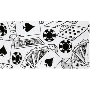 VAPOKF Spades Poker Card Chips Dobbelstenen Keukenmat, Antislip Wasbaar Keuken Vloer Tapijt, Absorberende Keuken Mat Loper Tapijt voor Keuken, Hal, Wasruimte
