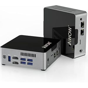 AWOW - AK34 - Mini PC - Windows 10 Pro - 6GB RAM - 128GB SSD - Intel Celeron J3455 - 4K HD