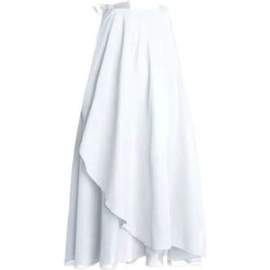 UBOHUZ Ballet Gaas Rok Vrouwelijke Volwassen Lange Een Stuk Lace Up Dans Kostuum Half voor Training voor Vrouwen, Wit, Eén maat