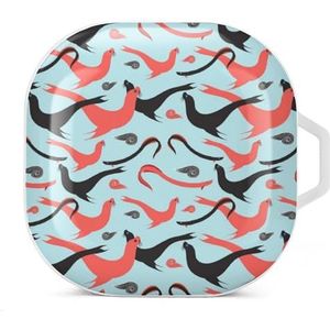 Sea Lions Oordopjes Hoesje Compatibel met Samsung Hard Shell Beschermhoes Wit-Stijl