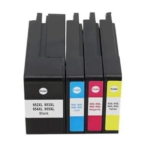 De 955XL/952XL/953XL/954XL inktcartridges met hoge capaciteit zijn geschikt for H-*0P 8715/8716/8725/P2724dw printers(3set)