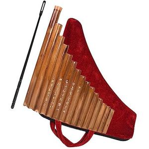 15 Pijpen Natuurlijke Bamboe Panfluit Blaasinstrument G Sleutel Panfluit Traditioneel Instrument Met Opbergtas panfluit traditioneel (Color : Left)