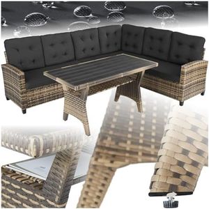Wicker - Loungeset Catania - Natuur - Onderhoudsvriendelijk - Comfortabele Zitkussens