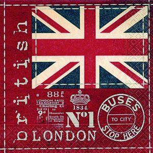 20 servetten Britse vlag Britse vlag / Groot-Brittannië/Londen 33 x 33 cm
