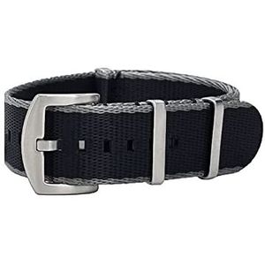 masar 22mm Premium XXL NATO Grey Black - Watch Straps, Bands, Bracelet - Men's– Universal
