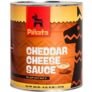 Pinata Cheddar Cheesaus | 3000 gr | Tex-Mex-keuken | mild | van Cheddarkaas | Saus van Amerikaanse stijl | geschikt voor warme en koude dranken | Uitstekende smaak