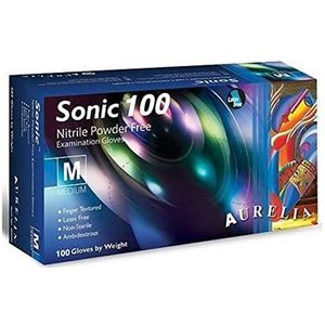 Sonic Nitrilhandschoenen, latexvrij, poedervrij, kobaltblauw, 100 stuks (1, M)