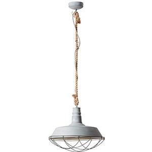 BRILLIANT lamp Rope hanglamp grijs beton 47cm | 1x A60, E27, 60W, geschikt voor standaardlampen (niet inbegrepen) | Schaal A ++ tot E | Geschikt voor LED-lampen