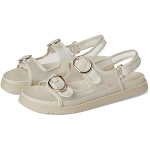 Steve Madden Platte sandalen voor meisjes en meisjes, Beenderen, 1 Little Kid