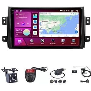 Android Double Din Car Stereo 9 Inch Touchscreen Autoradio Autotoebehoren Multimedia Stuurwielbediening met Navigatie Plug And Play Voor Suzuki SX4 2006-2012 (Size : M100S WIFI 1G+16G)
