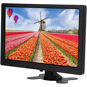 10,1-inch Monitor, 1280x800 Draagbare HD-kleurenscherm Beveiligingsmonitor met Dubbele Luidspreker, met VGA HDMI AV DC-ingang, Afstandsbediening, 16:10, voor Pc CCTV-beveiliging