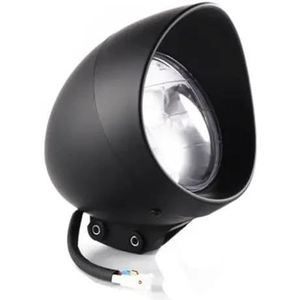 Motorfiets koplamp Retro Motorfiets Koplamp Dimlicht Koplamp Universeel Koplampassemblage & -onderdelen(Zwart)