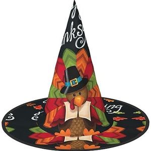 Halloween heksenhoed, carnaval griezelige pet, tovenaar magische feestpet voor een Halloween-avontuur-Happy Thanksgiving Turkije