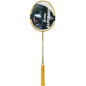Full Carbon Fiber Badminton Racket, 22-25lbs Strung Racquet Sport Offensieve Rackets voor Volwassenen G5 Racket (1 stks Goud (met Zak))