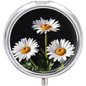 Ronde pillendoos 3 compartimenten draagbare medicijnpillendoos één maat pillendoos voor zakpillenorganisator en vitaminecontainers voor reizen