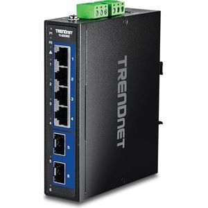 TRENDnet 6-Port Industrial 2.5G DIN-Rail Switch with 10G SFP+, W128918027 (DIN-Rail Switch with 10G SFP+ Ports)