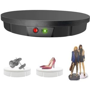 UIHECTA Electric Turning Plate, Professional Electric Turntable, 360° Motorized Rotating Display Stand, for Product Display, Jewelry, Photography, Wedding Cake Show,52cm,A—Black