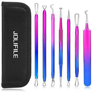 JOLIFILE Puistjesverwijderaar, 7 stuks, puistjesverwijderaar, verwijdert mee-eters, acne en puistjes, verwijdert mee-eters en mee-eters