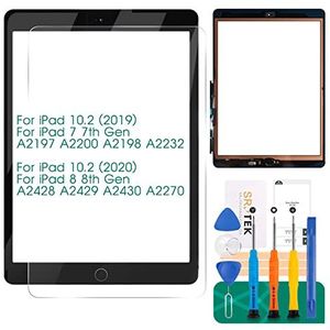 voor iPad 7 7e generatie touchscreen voor iPad 8 8e generatie scherm vervanging voor iPad 10.2 2019 Digitizer A2197 A2200 A2198 A2232 10.2 2020 A2428 A2429 A2270 A2430 (met Home-knop) (zwart)