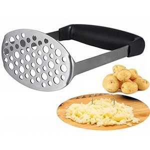 VonShef Professional Potato Press/Fruit Press/Spätzle Press Made of Stainless Steel with Black Soft-Touch Handles VonShef Professional Potato Press/Fruit Press/Spätzle Press Made of Stainless Steel with Black Soft-Touch Handles