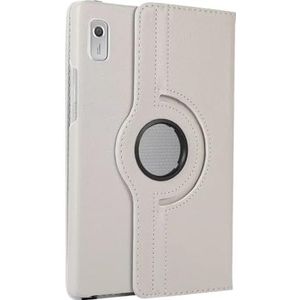 360 Roterende Stand PU Lederen Cover Geschikt for Lenovo Tab M9 9.0 inch 2023 TB-310FU Tablet Case (Color : White)