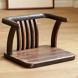 Tatami Vloer Stoel, hout Zaisu Zitplaatsen Japanse Outdoor Indoor Rugsteun Tatami Chair-B