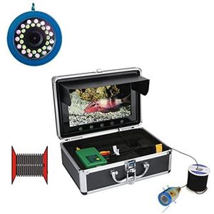 Onderwaterviscamera, Dubbele lamp 30 Le DS 9 ""inch 1 5m 30m 50m 1000TVL Visserijcamera 15pcs wit Le DS + 15 stks Infraroodlamp for ijs/zee/riviervissen(F003A-2L-30M)