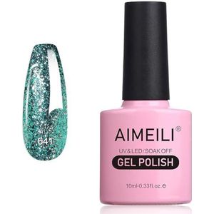 AIMEILI Semi-Permanente Gel Nagellak Soak Off UV LED Glitter Klassieke Herfst & Winter Kleur Nagellak 10ML 641
