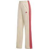 adidas Mujer 3S FASHION TRACKPANT, Crystal Linen/pure ruby, L