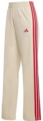 adidas Mujer 3S FASHION TRACKPANT, Crystal Linen/pure ruby, L