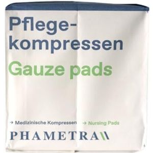 PHAMETRA Pflegekompressen 10 x 10 cm 4fach unsteril, 100 st. Comprimeert