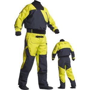 3-Laags Droogpak Waterdicht, Heren Droogpak, Waterdicht/Ademend/Lichtgewicht, Voor Watersporten Zoals Roeiboten, Zeilen, Kajakken En Paddleboarden,Yellow-XL