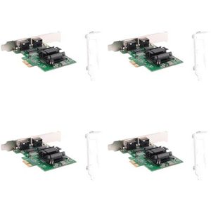 Goufride 4X 2-poorts Gigabit PCIe Netwerkkaart 1000M Dual Poorten PCI Express Ethernet-adapter met 82571EB LAN NIC-kaart voor