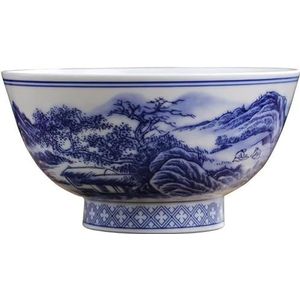 Bowls, Keramische kom* Chinese oude paleisstijl porseleinen rijstkom, papkom, soepkom 13,8 cm 5,5 inch aardewerk Blauw-witte porseleinen kom onderglazuur Kleurlabel