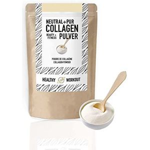 Organic Workout poeder - hoge biologische beschikbaarheid - bioactief collageen hydrolysaat - peptiden type 1-3 - perfecte oplosbaarheid - neutrale smaak - gezonde workout