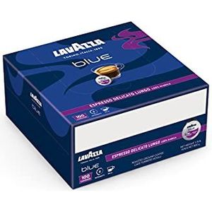 Lavazza Blue Espresso Delicato Lungo Koffiecapsules, 100% Arabica Koffiepads, compatibel met Blue Coffee Machine, 100 stuks