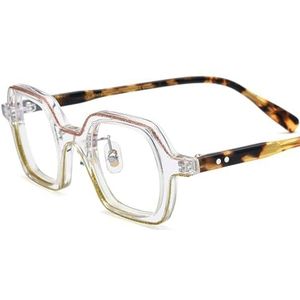 Nepbrillen, Unisex Acetaat Brilmontuur Multicolor(Green)