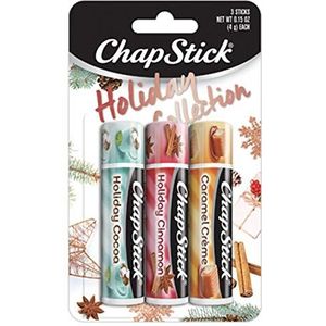 Chapstick Holiday Collection 2017, Pack of 3, Holiday Cinnamon, Caramel Creme & Holiday Cocoa, 0.15 Oz Ea
