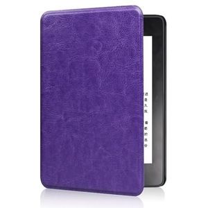 Compatibel met 2024 Amazon Kindle Paperwhite 12e editie hoesje, handheld ontwerp PU veganistisch leer slim fit schokbestendige hoes met Auto Sleep/Wake (paars)