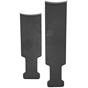 2 Stks Haarkleur Board, Markeerbord met Tanden Haarverf Paddle Markeerborstel Balayage Board Kam voor Haarkleuring Verven DIY Kappers Tint Tool (Zwart)