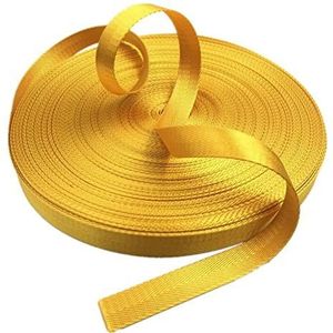 DTKJ Webbing Strap - Nylon Singelbanden voor tassen Bagage Cargo Strapping Bekleding, Geel, 38MM x 10Yard