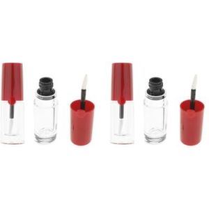 5X Lege Lipgloss Buizen Lip Tint Wimper Olie Diy Container Flesje Flessen 2 Ml Clear Black Type 7, 2 Set (zoals beschreven type 3), Type 3, als beschrijving