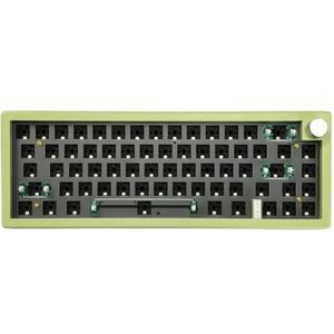 QPSJXN Aanpasbaar Bluetooth 5.0 2.4G Draadloos Bedrad Gaming Toetsenbord (Olijf)