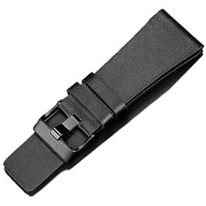 EDVENA 22mm 24mm 26mm 28mm 30mm 32mm Horlogeband For Diesel Horlogeband Zilver Zwart Goud Roestvrij Staal Heren Horlogeband Lederen Band (Color : Leather strap-02, Size : 22mm)