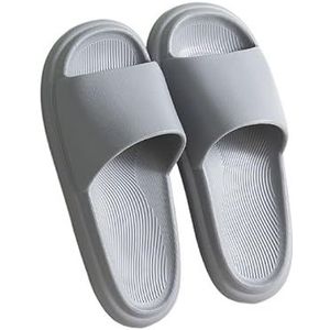Non-slip Bathroom Slippers,Soft Slippers,Indoor And Outdoor Platform Pool Slippers Shower Slippers (Color : Grey, Size : 37-38)